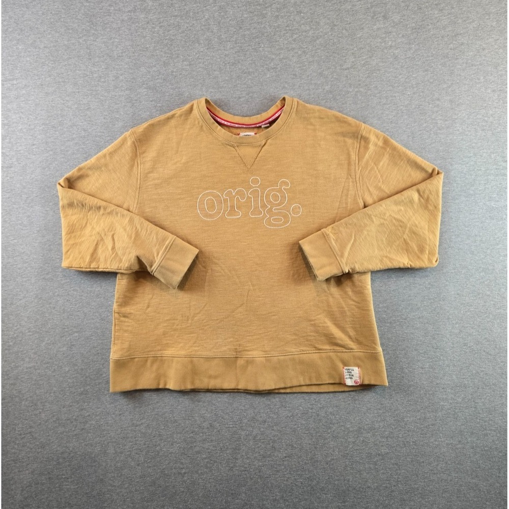 Chick-Fil-A Cropped Sweatshirt Womens 2XL Mustard Originals Cropped French Terry